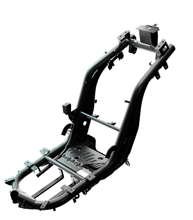 ITS POTHOLE-READY FRAME IS MADE OF AERONAUTICS GRADE STEEL.